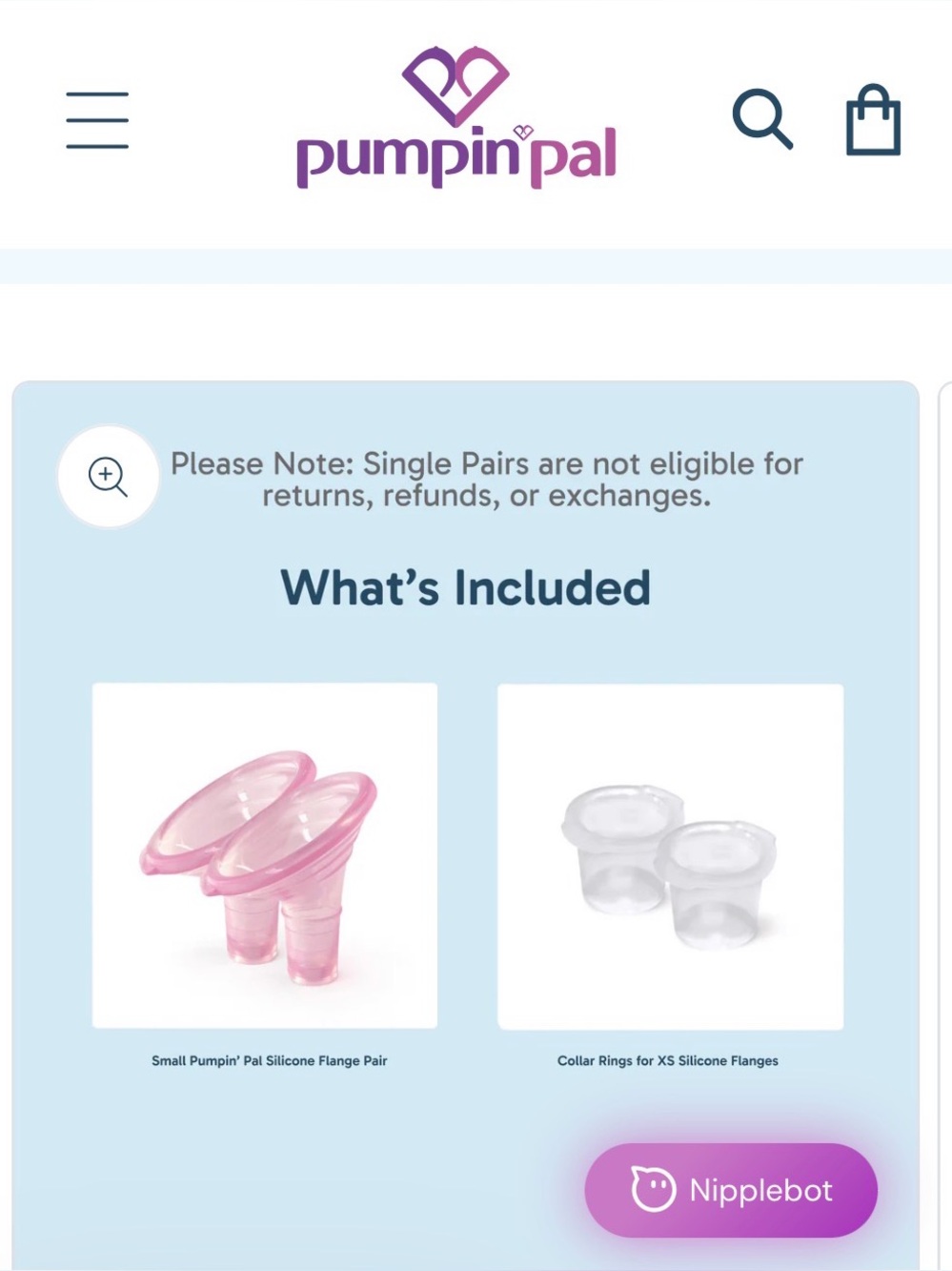 Small Silicone Flange Pair - Pink
